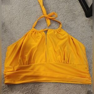 NEW Yellow And Black/white 2 Piece Halter Top Swimsuit Size 4XL Beach Cruise